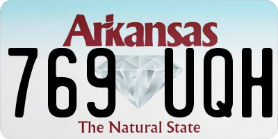 AR license plate 769UQH
