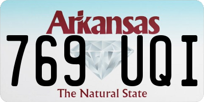 AR license plate 769UQI