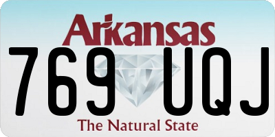 AR license plate 769UQJ