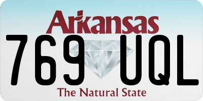 AR license plate 769UQL
