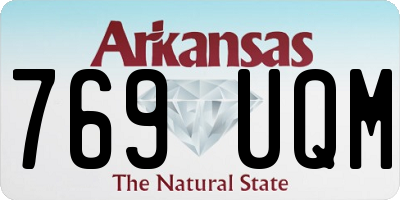 AR license plate 769UQM