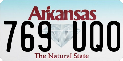 AR license plate 769UQO