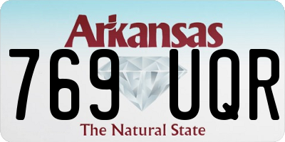 AR license plate 769UQR