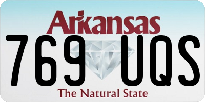 AR license plate 769UQS