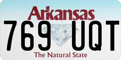 AR license plate 769UQT
