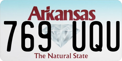 AR license plate 769UQU