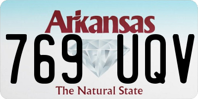 AR license plate 769UQV