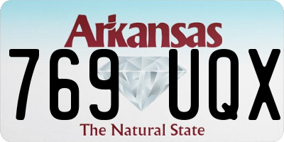 AR license plate 769UQX