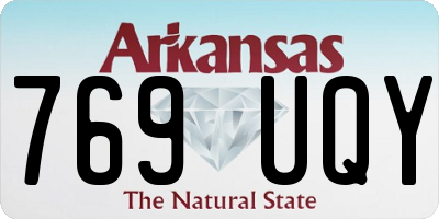 AR license plate 769UQY