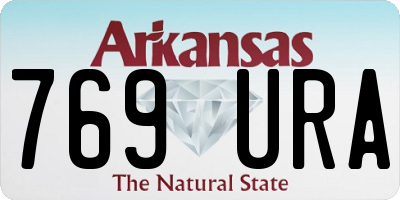 AR license plate 769URA