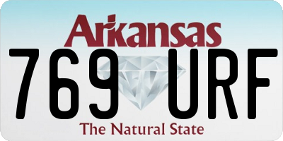 AR license plate 769URF