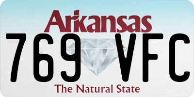 AR license plate 769VFC