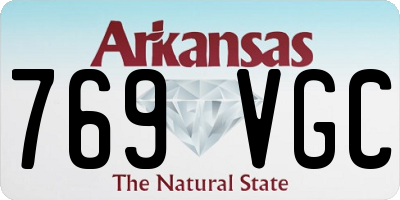 AR license plate 769VGC