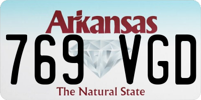 AR license plate 769VGD