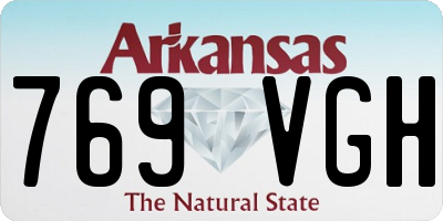 AR license plate 769VGH