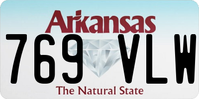AR license plate 769VLW