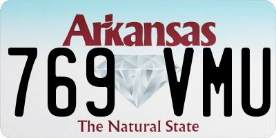 AR license plate 769VMU