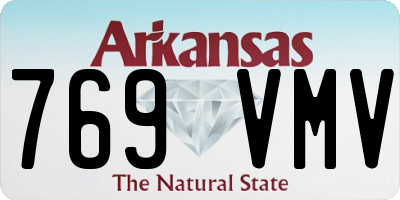 AR license plate 769VMV