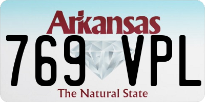 AR license plate 769VPL