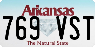 AR license plate 769VST