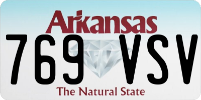 AR license plate 769VSV