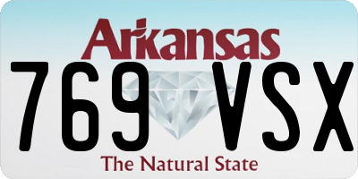 AR license plate 769VSX