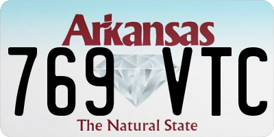 AR license plate 769VTC