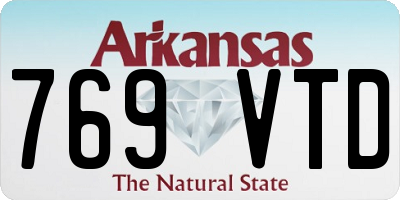 AR license plate 769VTD