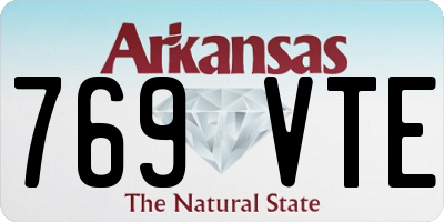 AR license plate 769VTE