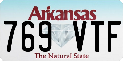 AR license plate 769VTF