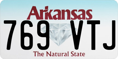 AR license plate 769VTJ