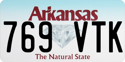 AR license plate 769VTK