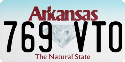 AR license plate 769VTO