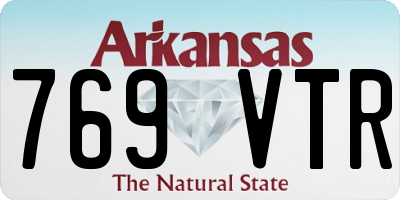 AR license plate 769VTR
