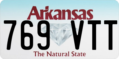 AR license plate 769VTT