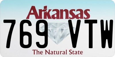 AR license plate 769VTW
