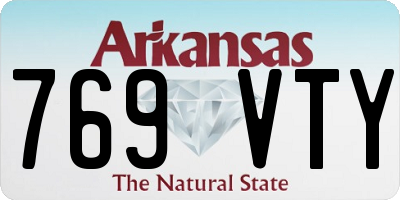 AR license plate 769VTY