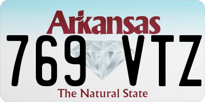 AR license plate 769VTZ