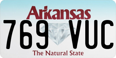 AR license plate 769VUC