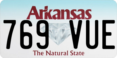 AR license plate 769VUE