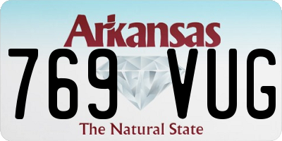 AR license plate 769VUG