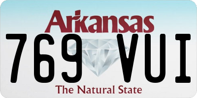 AR license plate 769VUI