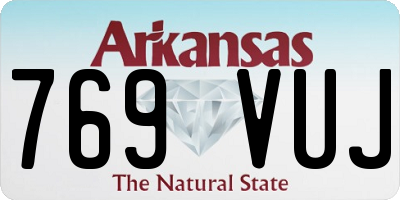 AR license plate 769VUJ