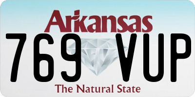 AR license plate 769VUP