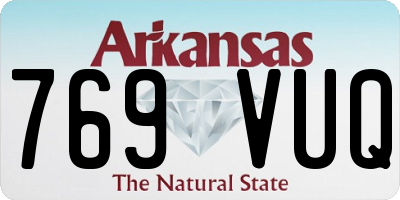 AR license plate 769VUQ