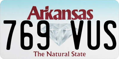 AR license plate 769VUS