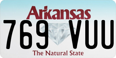 AR license plate 769VUU