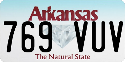 AR license plate 769VUV