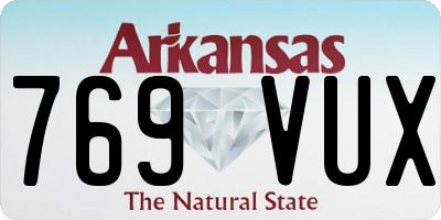 AR license plate 769VUX
