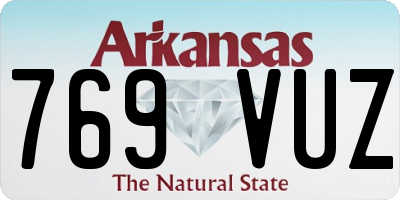 AR license plate 769VUZ
